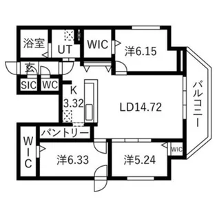 カレラ水車町【2階】の間取り