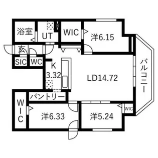 カレラ水車町【5階】の間取り