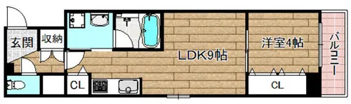 シェルズ高槻【8階】の間取り