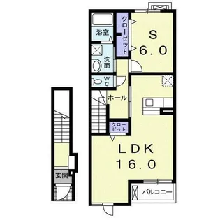 ブライトハウスⅣ【2階】の間取り
