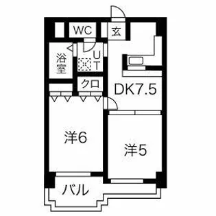 ニッセイ・ディーセント小笹【207号室】の間取り
