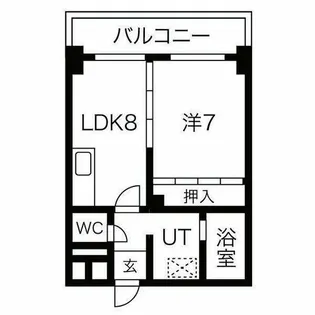 山晃ハイツ【6階】の間取り