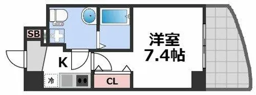 セレニテ桃谷【10階】の間取り
