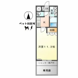 メゾン 砂ノ口【1階】の間取り