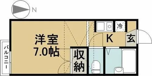 レオパレス福塚【1階】の間取り