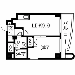 サンリヴァーメゾン【5階】の間取り