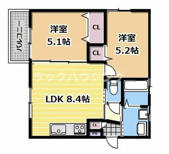 ラモーナ明和【2階】の間取り