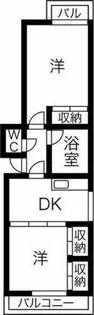 サンハイツ中駒【2階】の間取り