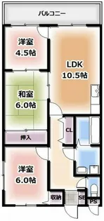 グレース深野【3階】の間取り