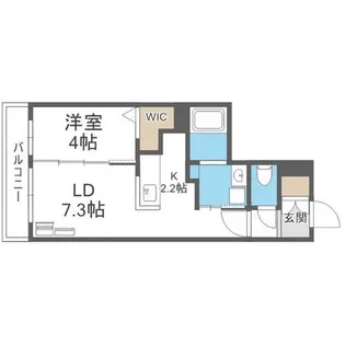 アルファスクエア北12東2【206号室】の間取り
