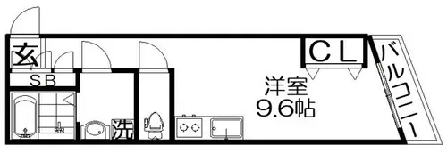 JOB-Ⅱ号館【305号室】の間取り