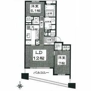 セントラルガーデン・レジデンスⅡ D【2階】の間取り