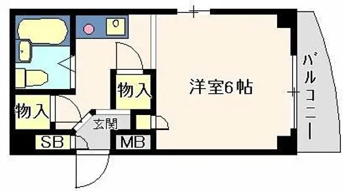 ラムール西舞子【203号室】の間取り
