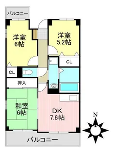 リバーサイドヴィレッジ・Ⅱ【401号室】の間取り