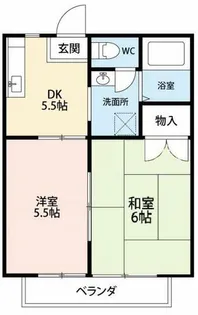メゾン坂左右【1-B号室】の間取り