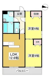 サザンクロス双太山【3階】の間取り