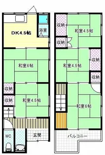 大阪府羽曳野市南恵我之荘5丁目【一戸建】の間取り