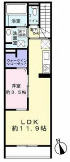 LaLa東人丸【202号室】の間取り