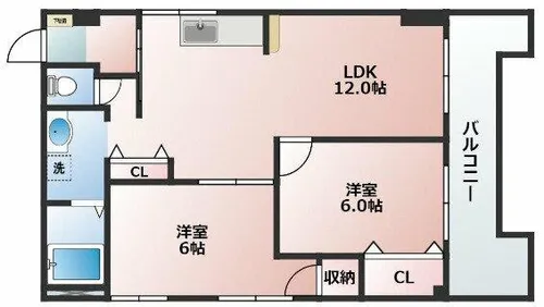 アキサダハイツ【3階】の間取り