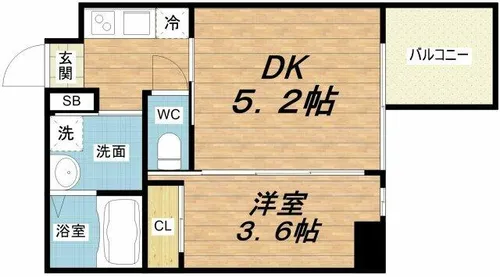 セレニテ本町リアン【4階】の間取り
