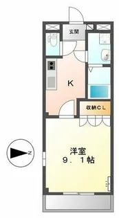 エルヴェ東小向 Ⅱ【2階】の間取り