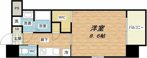 フォレストグレイス深江橋Ⅱ【10階】の間取り