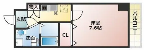 SERENiTE江坂四番館【3階】の間取り