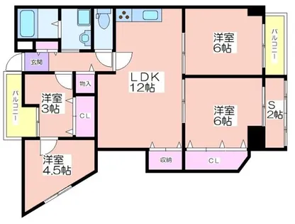 近鉄南港ガーデンハイツ21号棟【1117号室】の間取り