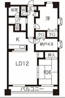 シティテラス大新【4階】の間取り