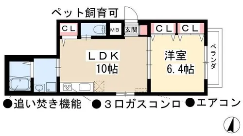 Blessing正木【4階】の間取り