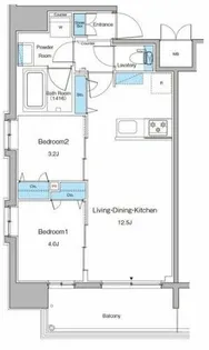 ルフォンプログレ南森町【3階】の間取り