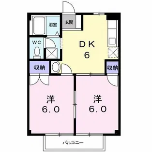 セントラル東大友【2階】の間取り