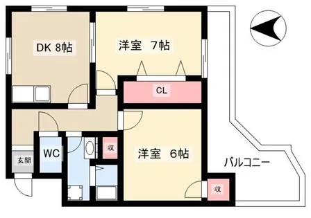 シンシアⅡ【201号室】の間取り