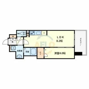 ソルテラスTENNOJI NEXT【8階】の間取り