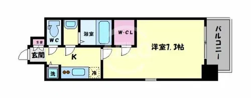 エスリード大阪城PREMIER【2階】の間取り