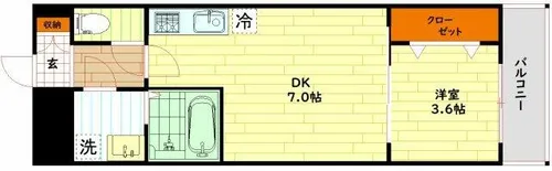 大阪府大阪市旭区大宮4丁目【マンション】の間取り
