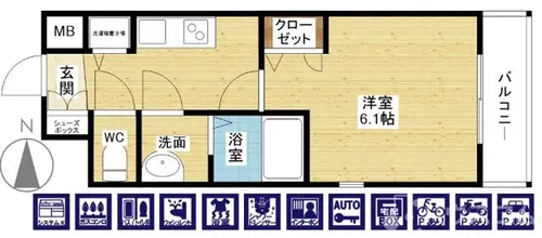 プレサンス新大阪ヴィガ【7階】の間取り
