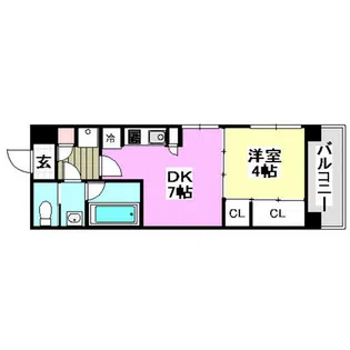ランティエ茨木大手町【8階】の間取り