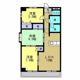 アルテス佐野【5階】の間取り