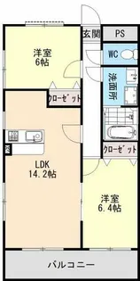 フレイア河原【2階】の間取り