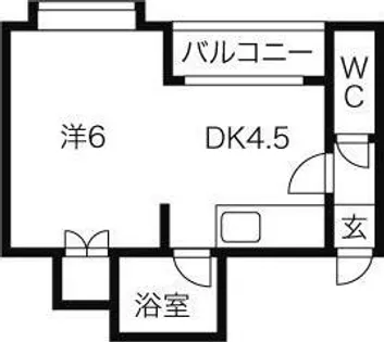 ルナグランス山鼻【3階】の間取り