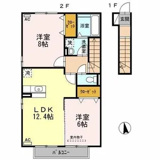 セゾン アウラ【2階】の間取り