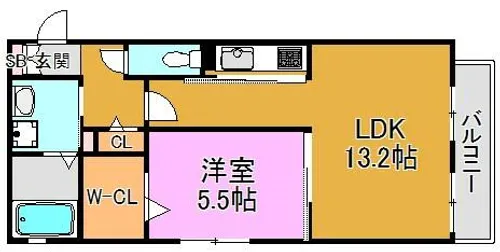 カサ・デ・リノ【2階】の間取り