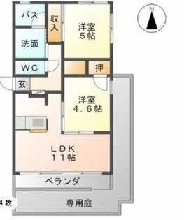 CREA【101号室】の間取り