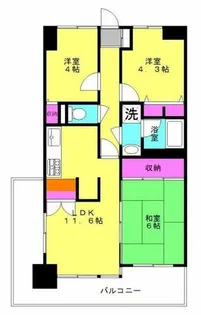 ライオンズマンション明石西江井ヶ島【403号室】の間取り
