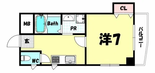 セイシェル神戸【6階】の間取り