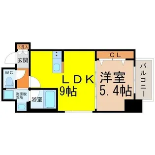 RAFFLE CHIHAYA(ラッフル千早)【3階】の間取り