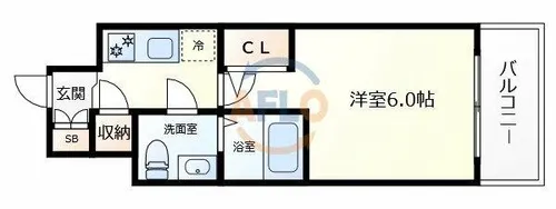 エスリード新梅田ノースポイント【8階】の間取り