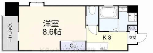 ラフィーネ葛原レスト【301号室】の間取り