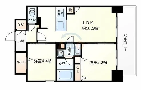 アーバネックス梅田中崎町Ⅱ【5階】の間取り